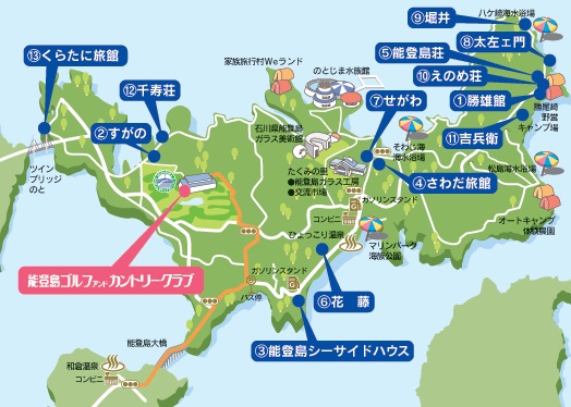 能登島でのゴルフ旅行に